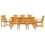 Conjunto de Comedor para Jardín de 9 Piezas en Madera Sólida de Acacia de , Mesas de jardín - Ref: Foro24-3375687, Precio: 86...