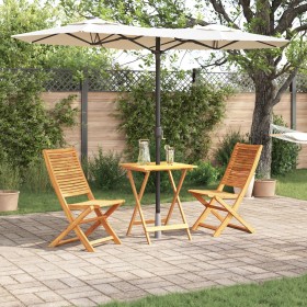 Conjunto de Bistro Plegable de 3 Piezas de Madera de Acacia Sólida de , Mesas de jardín - Ref: Foro24-3375690, Precio: 180,16...