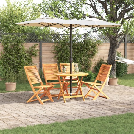 Juego de Comedor de Jardín de 5 Piezas de Madera de Acacia Maciza de , Mesas de jardín - Ref: Foro24-3375700, Precio: 327,27 ...