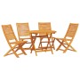 Juego de Comedor de Jardín de 5 Piezas de Madera de Acacia Maciza de , Mesas de jardín - Ref: Foro24-3375700, Precio: 327,27 ...