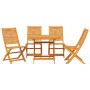 Juego de Comedor de Jardín de 5 Piezas de Madera de Acacia Maciza de , Mesas de jardín - Ref: Foro24-3375700, Precio: 327,27 ...