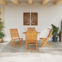 Set de comedor de jardín de 5 piezas de madera maciza de acacia de , Mesas de jardín - Ref: Foro24-3375704, Precio: 310,35 €,...