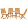 Set de comedor de jardín de 5 piezas de madera maciza de acacia de , Mesas de jardín - Ref: Foro24-3375704, Precio: 310,35 €,...