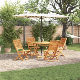 Juego de Comedor de Jardín de 5 Piezas de Madera Sólida de Acacia de , Mesas de jardín - Ref: Foro24-3375708, Precio: 366,97 ...