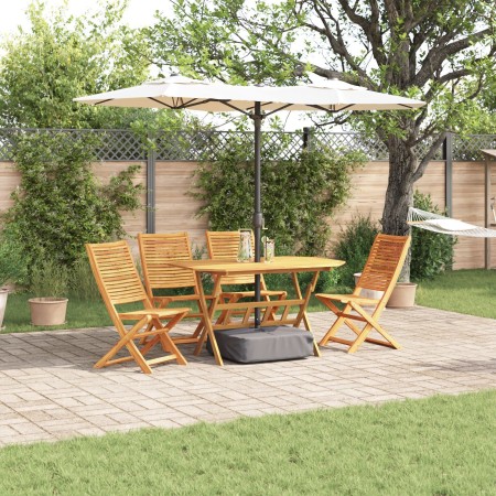 Juego de Comedor de Jardín de 5 Piezas de Madera Maciza de Acacia de , Mesas de jardín - Ref: Foro24-3375710, Precio: 342,59 ...