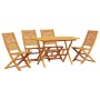 Juego de Comedor de Jardín de 5 Piezas de Madera Maciza de Acacia de , Mesas de jardín - Ref: Foro24-3375710, Precio: 342,59 ...