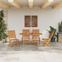 Juego de Comedor de Jardín de 5 Piezas de Madera Maciza de Acacia de , Mesas de jardín - Ref: Foro24-3375710, Precio: 342,59 ...