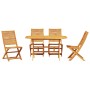 Juego de Comedor de Jardín de 5 Piezas de Madera Maciza de Acacia de , Mesas de jardín - Ref: Foro24-3375710, Precio: 342,59 ...