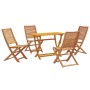 Conjunto de Comedor de Jardín de 5 Piezas Madera Maciza Acacia de , Sillas de jardín - Ref: Foro24-3375762, Precio: 294,28 €,...