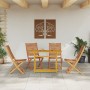 Conjunto de Comedor de Jardín de 5 Piezas Madera Maciza Acacia de , Sillas de jardín - Ref: Foro24-3375762, Precio: 294,28 €,...