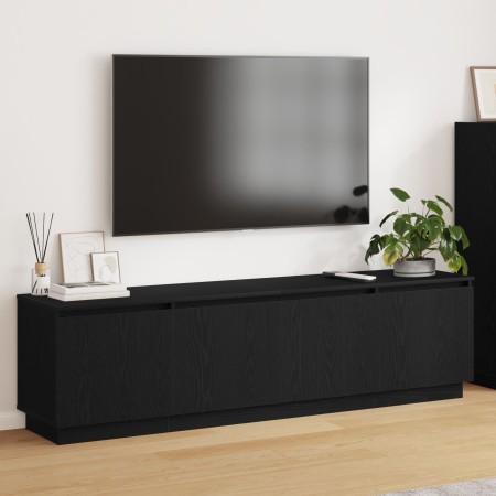 mueble para TV con LED Negro Roble 180x38x49 cm Madera elaborada de , Muebles TV - Ref: Foro24-3376145, Precio: 163,91 €, Des...