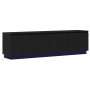 mueble para TV con LED Negro Roble 180x38x49 cm Madera elaborada de , Muebles TV - Ref: Foro24-3376145, Precio: 163,91 €, Des...