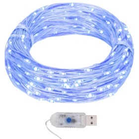 Guirnalda de micro luces LED 8 funciones 40 m 400 LED azul en Decoración Festiva y Estacional | Comprar online en Foru.es