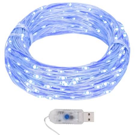 Guirnalda de micro luces LED 8 funciones 40 m 400 LED azul en Decoración Festiva y Estacional | Comprar online en Foru.es