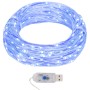 Guirnalda de micro luces LED 8 funciones 40 m 400 LED azul en Decoración Festiva y Estacional | Comprar online en Foru.es