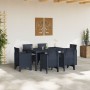 Conjunto de Comedor de Jardín de 7 Piezas con Cojines Poliratán Antracita | Foro24.es | Tu tienda online para hogar, jardín y más Foro24.es