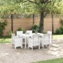 Conjunto de Comedor de Jardín de 7 Piezas Blancas de Ratán de , Mesas de jardín - Ref: Foro24-3378562, Precio: 332,74 €, Desc...