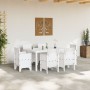 Conjunto de Comedor de Jardín de 7 Piezas Blancas de Ratán de , Mesas de jardín - Ref: Foro24-3378562, Precio: 332,74 €, Desc...