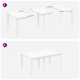 Juego de Comedor de Jardín de 7 Piezas con Cojines Blancos de Poliratán de , Mesas de jardín - Ref: Foro24-3378564, Precio: 3...