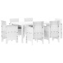 Conjunto de Comedor de Jardín de 7 Piezas con Cojines Blanco Poliratán de , Mesas de jardín - Ref: Foro24-3378565, Precio: 35...