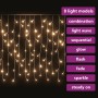 Cortina luces carámbano 10m 400 LED blanco cálido 8 funciones en Decoración Festiva y Estacional | Comprar online en Foru.es