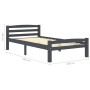 Estructura de cama madera maciza pino gris oscuro 100x200 cm de vidaXL, Camas y somieres - Ref: Foro24-322090, Precio: 121,39...