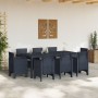 Juego de Comedor de Jardín de 9 Piezas con Cojines Anthracite Poliratan | Foro24.es | Tu tienda online para hogar, jardín y más Foro24.es