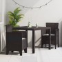 Conjunto de Comedor de Jardín de 3 Piezas con Cojines de Rattan Poliéster Marrón de , Mesas de jardín - Ref: Foro24-3378679, ...