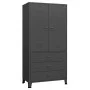 Armario industrial de metal gris antracita 90x50x180 cm de vidaXL, Armarios roperos - Ref: Foro24-339615, Precio: 471,97 €, D...
