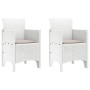 Juego de Comedor de Jardín de 3 Piezas con Cojines Blanco Ratán Sintético de , Mesas de jardín - Ref: Foro24-3378683, Precio:...