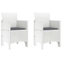 Juego de Comedor de Jardín de 3 Piezas con Cojines Blanco Poliratán de , Mesas de jardín - Ref: Foro24-3378685, Precio: 162,9...