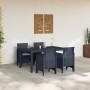 Juego de Comedor de Jardín de 5 Piezas con Cojines Antracita Polirratán de , Mesas de jardín - Ref: Foro24-3378693, Precio: 2...