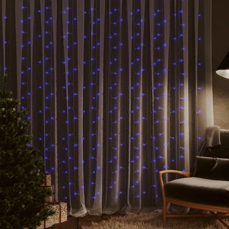 Cortina luces carámbano 3x3 m 300 LEDs azul 8 funciones en Decoración Festiva y Estacional | Comprar online en Foru.es