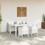 Juego de Comedor de Jardín de 5 Piezas Rattan Poliéster Blanco | Foro24.es | Tu tienda online para hogar, jardín y más Foro24.es