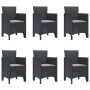 Juego de Comedor Jardín de 7 Piezas con Cojines Antracita Poliratán de , Mesas de jardín - Ref: Foro24-3378713, Precio: 390,6...