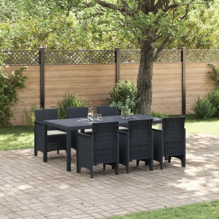 Juego de comedor de jardín de 7 piezas con cojines antracita Polirratán de , Mesas de jardín - Ref: Foro24-3378716, Precio: 3...