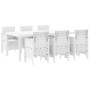 Conjunto de Comedor de Jardín de 7 Piezas Blanco Poliratán de , Mesas de jardín - Ref: Foro24-3378722, Precio: 368,47 €, Desc...