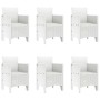 Conjunto de Comedor de Jardín de 7 Piezas Blanco Poliratán de , Mesas de jardín - Ref: Foro24-3378722, Precio: 368,47 €, Desc...