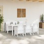 Juego de Comedor de Jardín de 7 Piezas con Cojines Blanco Poliratán de , Mesas de jardín - Ref: Foro24-3378724, Precio: 385,8...