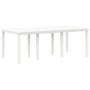 Conjunto de Comedor de Jardín de 7 Piezas con Cojines en Blanco de Poliratán de , Mesas de jardín - Ref: Foro24-3378725, Prec...