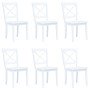 Sillas de comedor 6 unidades madera maciza de caucho blanco en Sillas de comedor | Comprar online en Foru.es