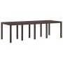 Conjunto de Comedor Jardín de 9 Piezas con Cojines Marrón Polirratán de , Mesas de jardín - Ref: Foro24-3378738, Precio: 482,...
