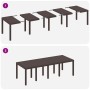 Juego de Comedor de Jardín de 9 Piezas con Cojines Marrón Poliratán de , Mesas de jardín - Ref: Foro24-3378739, Precio: 482,2...