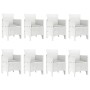 Conjunto de Comedor de Jardín de 9 Piezas con Cojines Gris Claro de Poliratán de , Mesas de jardín - Ref: Foro24-3378749, Pre...