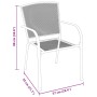 Conjunto de Muebles para Pasillo de 9 Piezas Acero Antracita, Mesa de Jardín Extensible Antracita (140-210)x90x73 cm Acero de...