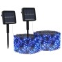 Tiras de luces solares LED 2 uds azul interior/exterior en Decoración Festiva y Estacional | Comprar online en Foru.es