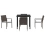 Set de Comedor para Jardín de 5 Piezas con Cojines de Poliratán Marrón de , Sillas de jardín - Ref: Foro24-3379045, Precio: 2...