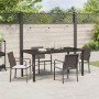 Conjunto de comedor de jardín de 5 piezas con cojines de poliratán marrón de , Sillas de jardín - Ref: Foro24-3379047, Precio...