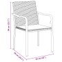 Juego de Comedor de Jardín de 5 Piezas con Cojines de Rattan Negro | Foro24.es | Tu tienda online para hogar, jardín y más Foro24.es