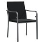 Juego de comedor de jardín de 7 piezas con cojines de poliratán negro de , Sillas de jardín - Ref: Foro24-3379055, Precio: 42...